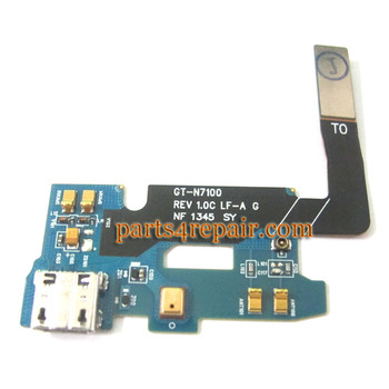 Samsung Galaxy Note II N7100 Dock Charging Connector Board Flex Cable Samsung Galaxy Note II N7100 Dock Charging Connector Board Flex Cable