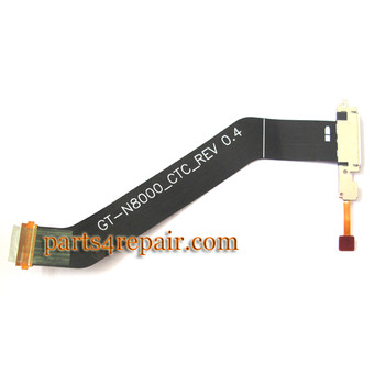 USB Connector Flex Cable for Samsung Galaxy Note 10.1 N8000 USB Connector Flex Cable for Samsung Galaxy Note 10.1 N8000