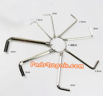 8 in 1 Hex Key Wrench 1.5mm~6mm Metric Key Chain 8 in 1 Hex Key Wrench 1.5mm~6mm Metric Key Chain