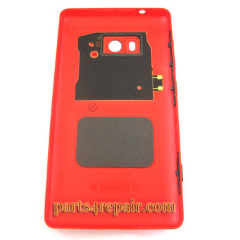 Back Cover without Wireless Charging Coil for Nokia Lumia 810 (T-Mobile) -Red Back Cover without Wireless Charging Coil for Nokia Lumia 810 (T-Mobile) -Red