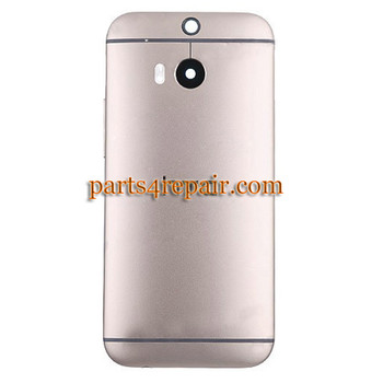 Back Cover with Side Keys for HTC One M8 -Gold from www.parts4repair.com Back Cover with Side Keys for HTC One M8 -Gold from www.parts4repair.com