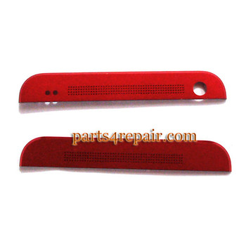 Top Cover & Bottom Cover for HTC One M7 -Red Top Cover & Bottom Cover for HTC One M7 -Red