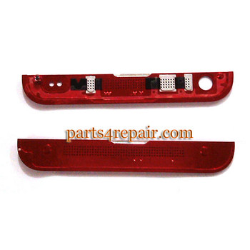 Top Cover & Bottom Cover for HTC One M7 -Red Top Cover & Bottom Cover for HTC One M7 -Red
