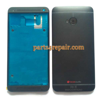 Full Housing Cover for HTC One M7 -Black from www.parts4repair.com Full Housing Cover for HTC One M7 -Black from www.parts4repair.com