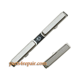 Power Button & Volume Button for HTC One mini M4 -Silver Power Button & Volume Button for HTC One mini M4 -Silver