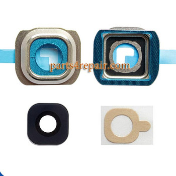 Camera Cover and Lens with Adhesive for Samsung Galaxy S6 All Versions -Gold Camera Cover and Lens with Adhesive for Samsung Galaxy S6 All Versions -Gold