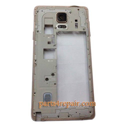 Middle Housing Cover with Side Keys for Samsung Galaxy Note 4 N910G from www.parts4repair.com