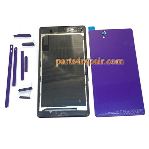 Generic Full Housing Cover for Sony Xperia Z L36H -Purple