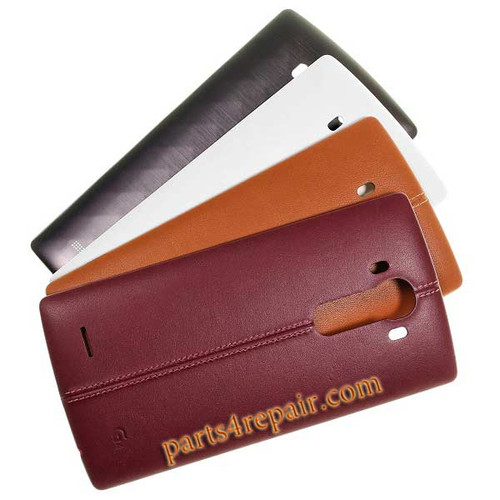 Back Cover OEM with NFC for LG G4 -Leather Red