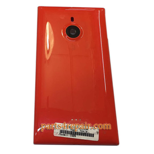 Back Housing Assembly Cover OEM without Wireless Charging Coil for Nokia Lumia 1520 at&t -Red