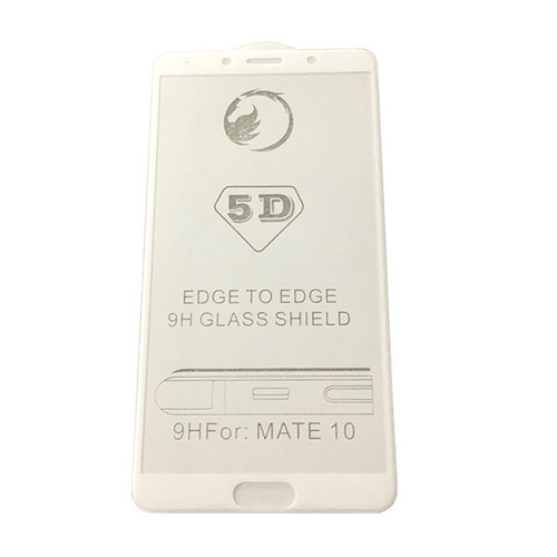5D Full Cover Tempered Glass for Huawei Mate 10 -White