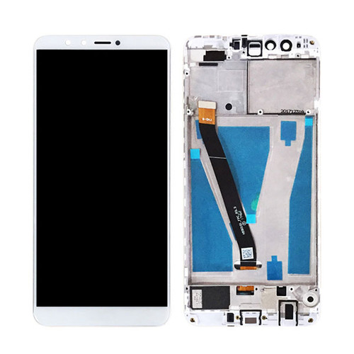 Huawei Y9 2018 LCD Screen and Digitizer Assembly with Frame White