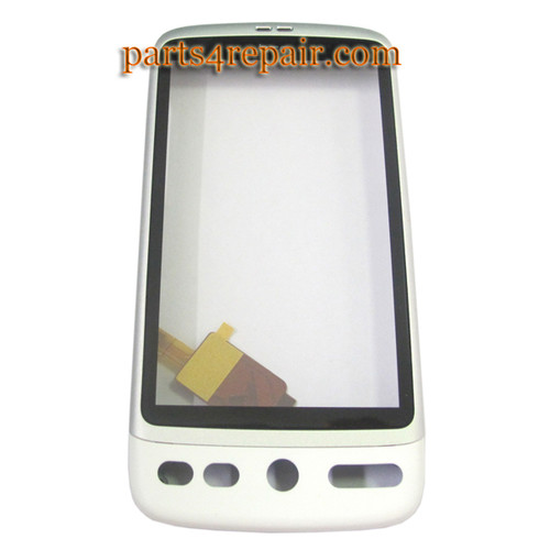 HTC Desire Touch Screen with Front Cover -White from www.parts4repair.com