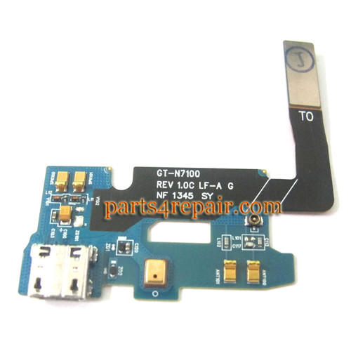Samsung Galaxy Note II N7100 Dock Charging Connector Board Flex Cable