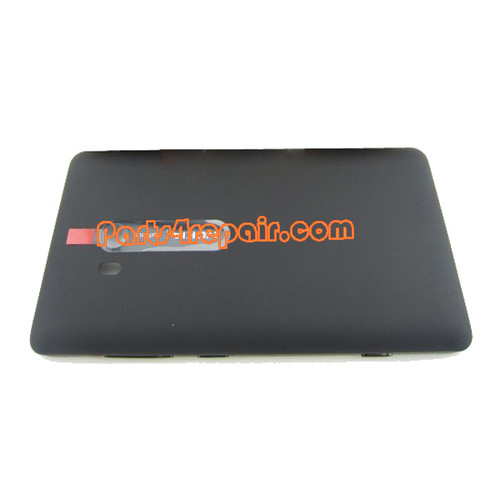 Back Cover for Nokia Lumia 810 (T-Mobile) without Wireless Charging Coil -Black