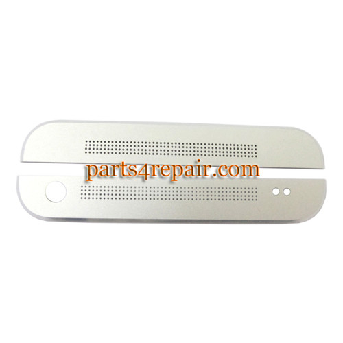 Top Cover & Bottom Cover for HTC One M7 -White