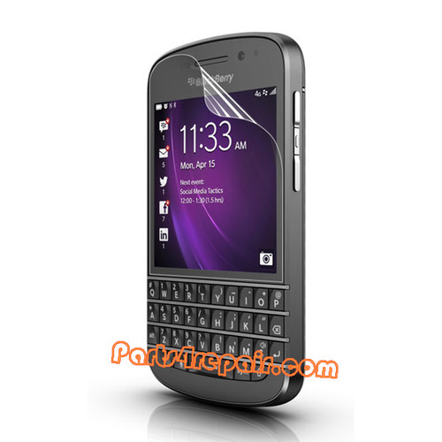 Clear Screen Protector Shield Film for BlackBerry Q10