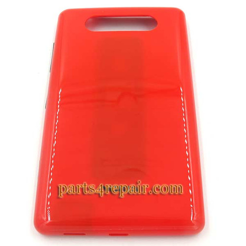 Back Cover without NFC for Nokia Lumia 820 -Red from www.parts4repair.com