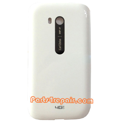 Back Cover with NFC for Nokia Lumia 822 -White from www.parts4repair.com