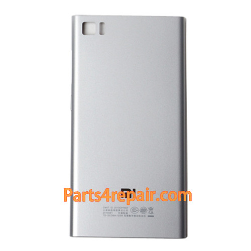 Back Cover for Xiaomi M3 -Silver from www.parts4repair.com