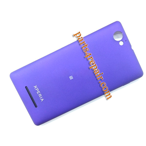 Back Cover with NFC & Side Keys for Sony Xperia M C1905 -Purple from www.parts4repair.com