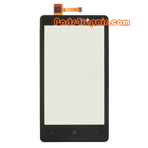 Touch Screen with Bezel for Nokia Lumia 820 from www.parts4repair.com