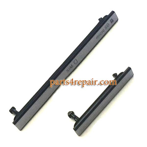 SIM Cover & USB Cover for Sony Xperia Z2 Tablet -Black from www.parts4repair.com