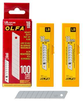 OLFA 18MM LB HD Blades-100PK OLFA 18MM LB HD Blades-100PK