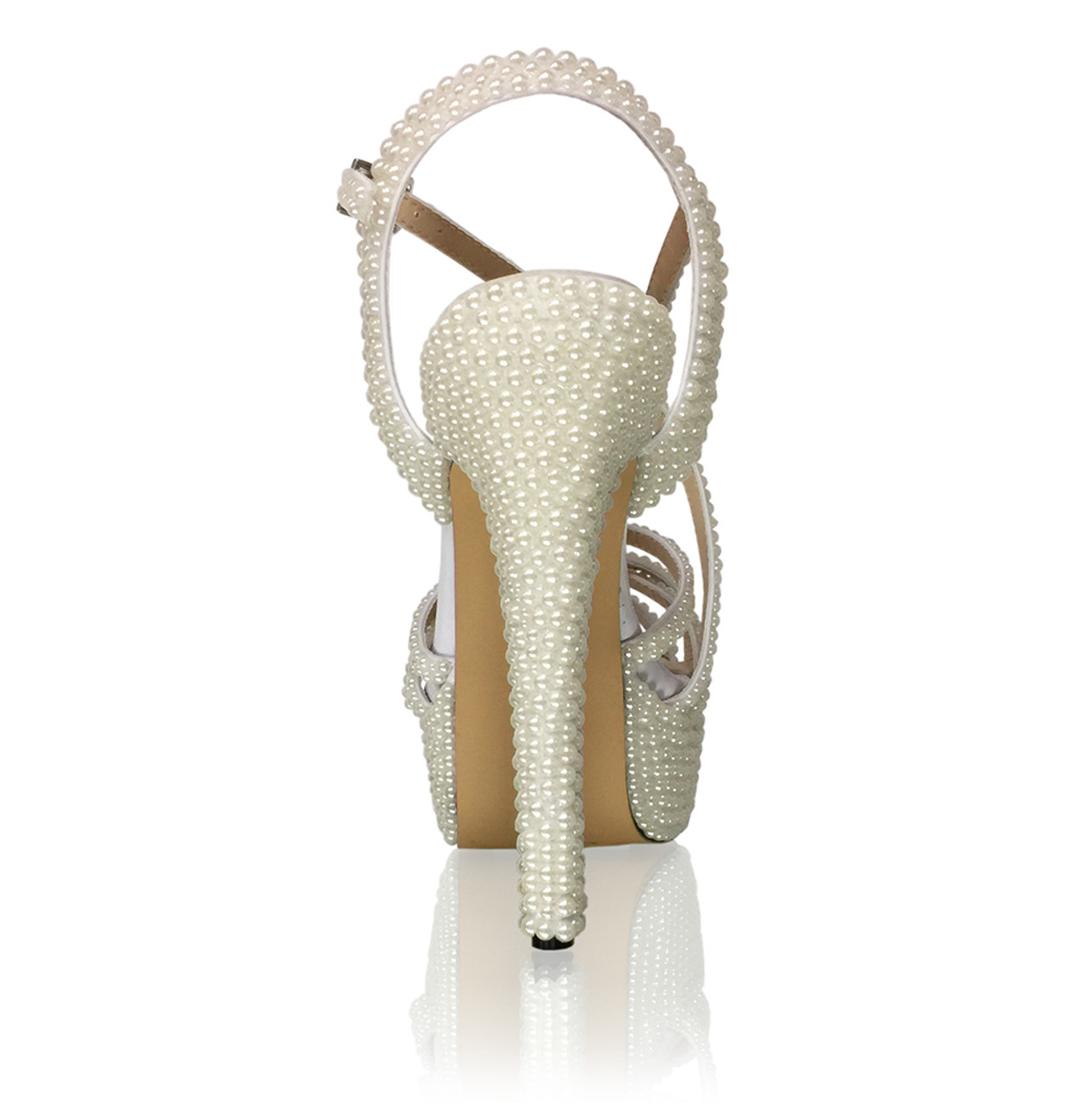pearl embellished pumps