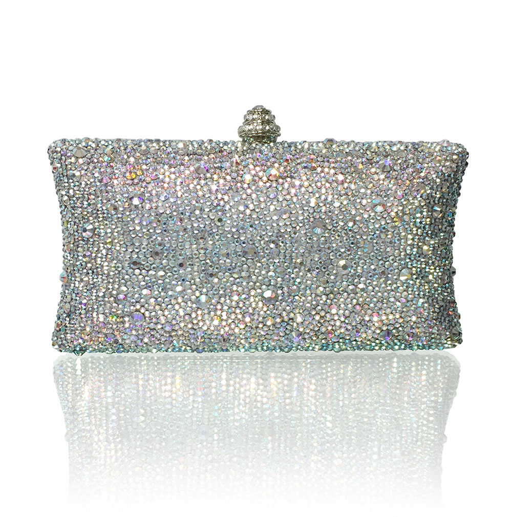 Mixed AB Crystals Luxury Large Evening Clutch