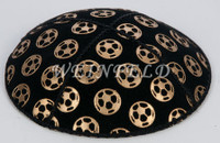 Gold Soccer Ball Yarmulke - Genuine Suede Gold Soccer Ball Yarmulke - Genuine Suede