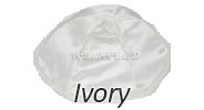 IVORY Satin Yarmulkes - With Colored Rim