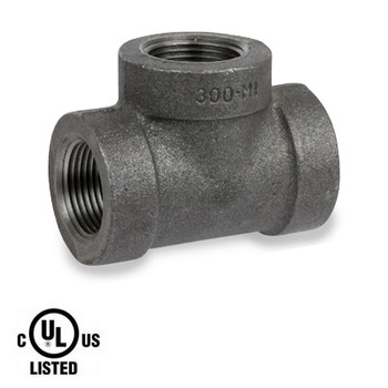 Black Malleable Iron Pipe Fittings Tees