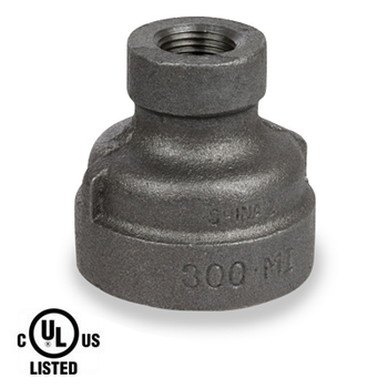 Pipe Fittings Black Reducing Couplings Malleable Iron 300LB NPT UL/FM