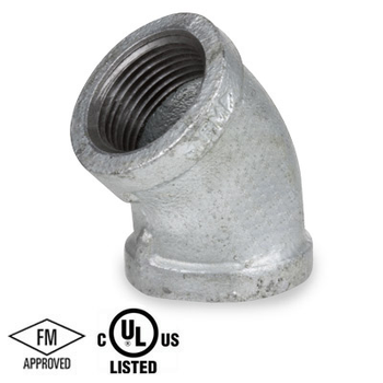 Galvanized Pipe Fittings 45 Degree Elbows