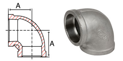 Pipe Fitting Stainless Steel Socket Weld Pipe 90 Degree Elbows 150 PSI