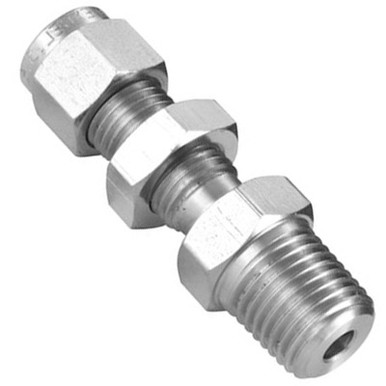 bulkhead steel male stainless connectors npt compression fittings tube fitting connector