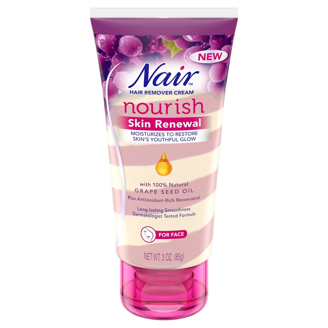 Nair Nourish Skin Renewal Hair Remover Cream For Face 3 Oz