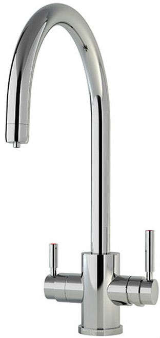 Perrin and Rowe 1912 Phoenix 3 in 1 Instant Hot Water Tap with C Spout, Digital Tank and Filter