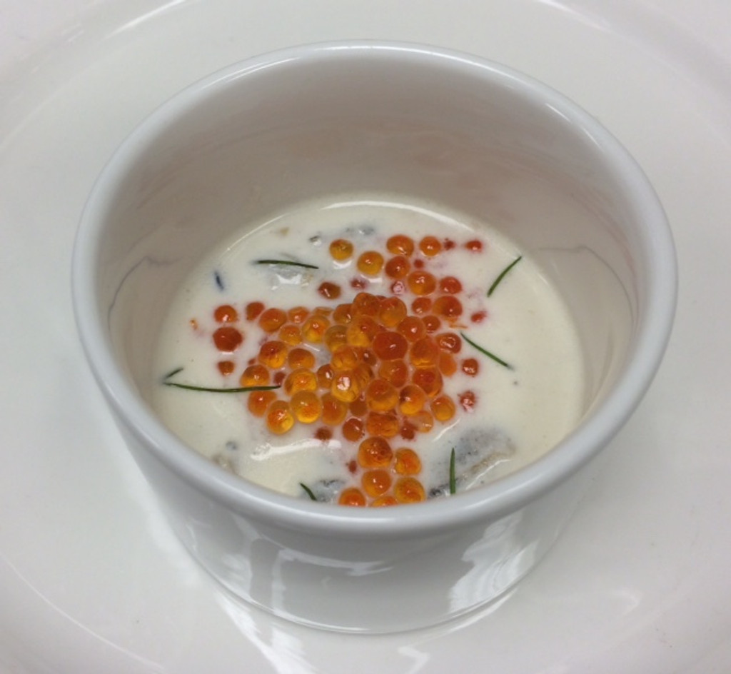 CAVIAR STAR RECIPE #13 - OYSTER STEW with SMOKED STEELHEAD CAVIAR
