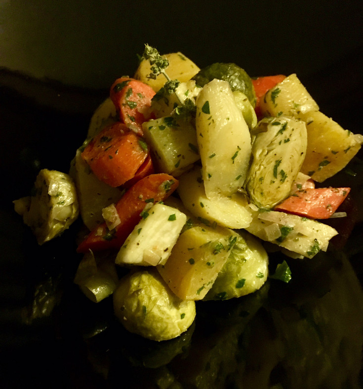 Caviar Recipes - Roasted Root Vegetables with White Balsamic Vinaigrette