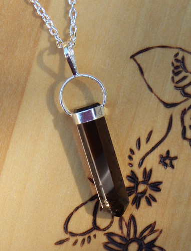 Smokey Quartz Gemstone Pendulum Necklace . Grounding, Balance, Transformation, Protection, Creativity, Positive Energy