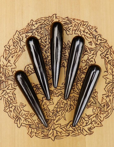 Jet Wands ~ Black Amber Wands