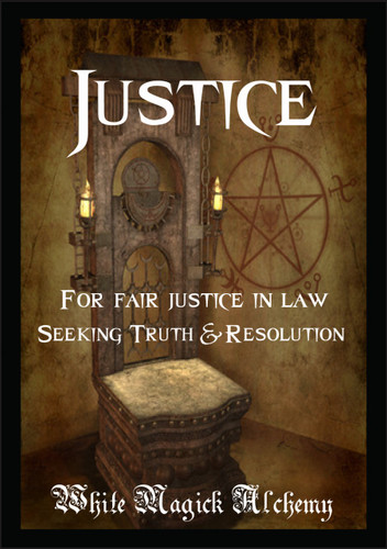 Justice Ritual Spell Jar Vigil Candle . Revealing Truth, Legal Matters