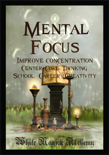 Mental Focus Ritual Spell Jar Vigil Candle . Improve Concentration, Center Core Thinking, School, Career, Creativity