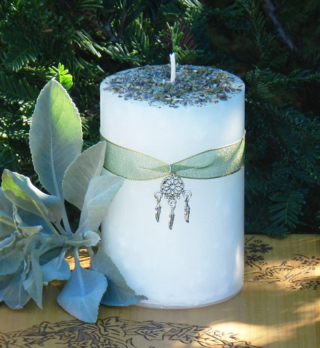 Herbal Alchemy Sacred Sage Smudge Purification Candle with Sage, Cedar & Mugwort . Clear Negative Energies/Spirits, Spiritual Cleansing
