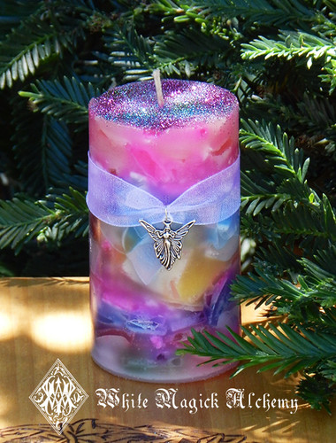 Faerie Worlds . Ambrosia Candle 2x3 for Faerie Magick, Sight, Nature Spirit Workings, Joy, Play, Enchantment