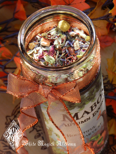 Mabon Autumn Equinox Glass Vigil Candles for Harvest Ritual, Celebrations & Feasting Tables
