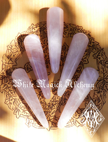 Rose Quartz Faceted Gemstone Wands
