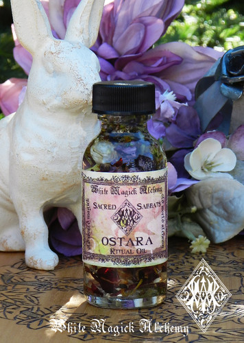 Ostara Violet Crystal Petals Spring Equinox Ritual Spell Oil